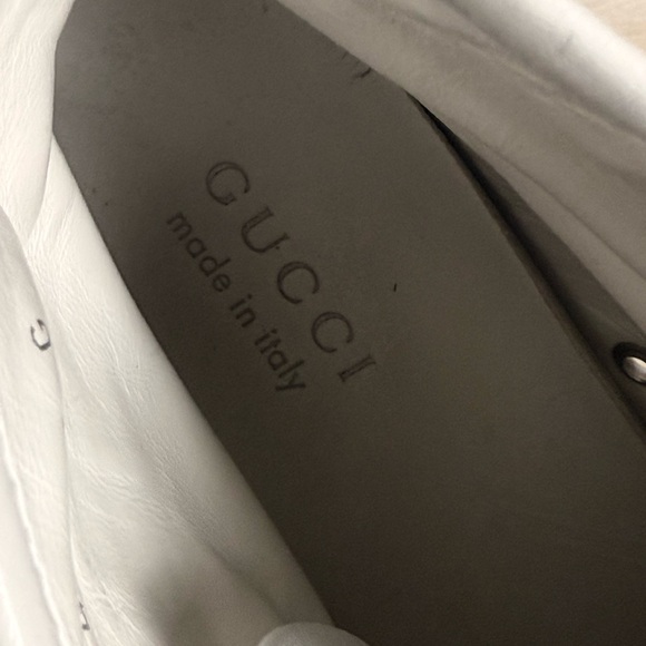 Gucci Men's White High-Top Sneakers with Silver Studs - Picture 6 of 6